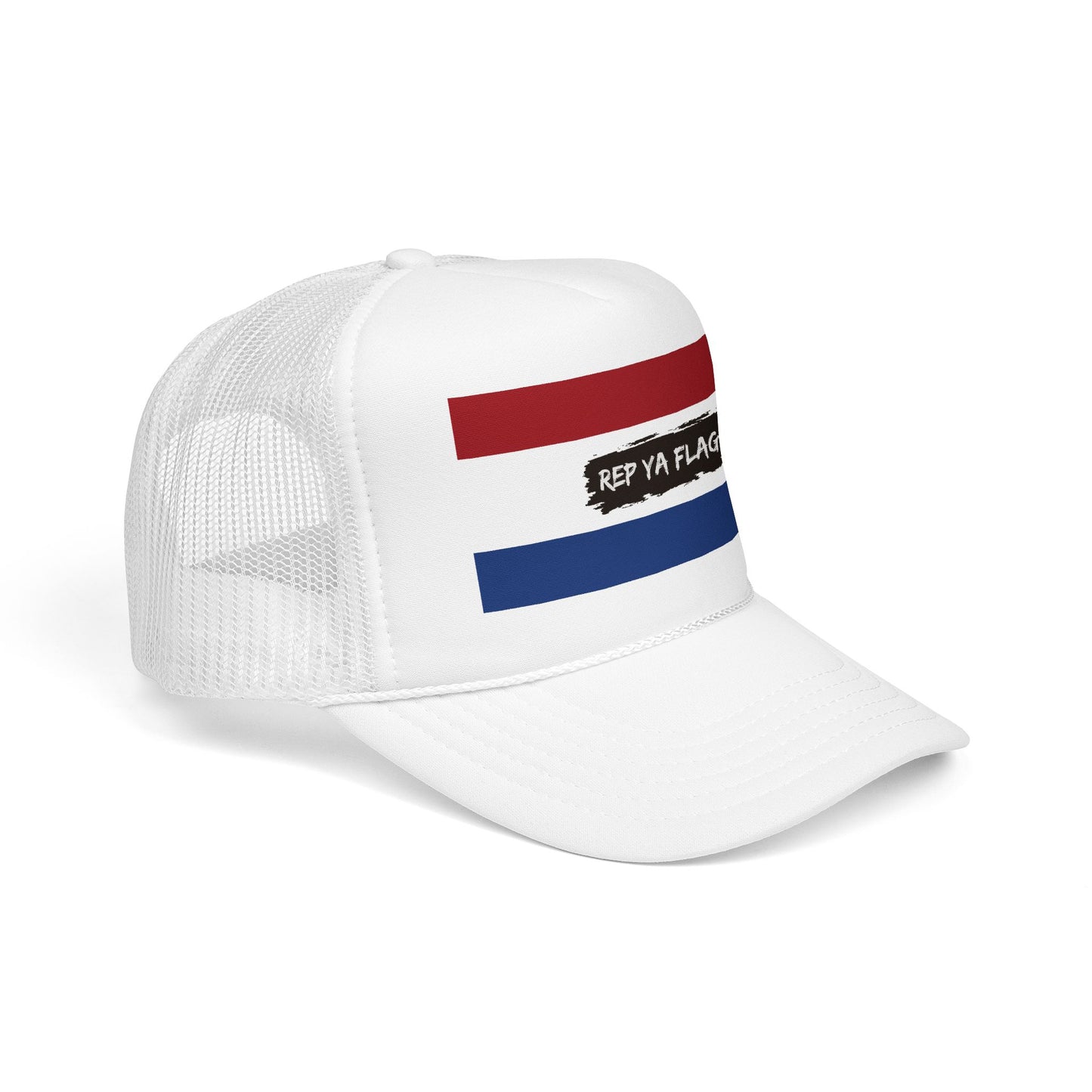 Netherlands Flag Foam Trucker Hat | Dutch Pride Snapback Cap | Rep Ya Flag