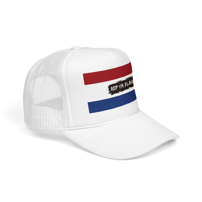Netherlands Flag Foam Trucker Hat | Dutch Pride Snapback Cap | Rep Ya Flag