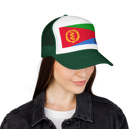 Eritrea Flag Foam Trucker Hat | Eritrean Pride Snapback Cap | Rep Ya Flag