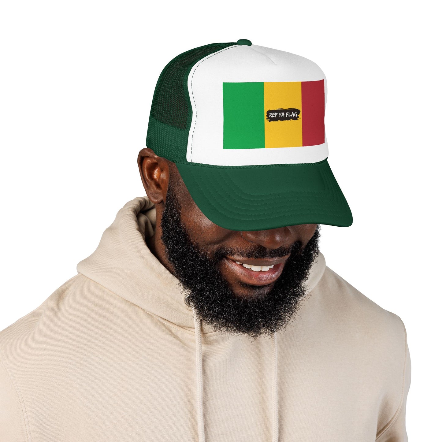 Mali Flag Foam Trucker Hat | Malian Pride Snapback Cap | Rep Ya Flag