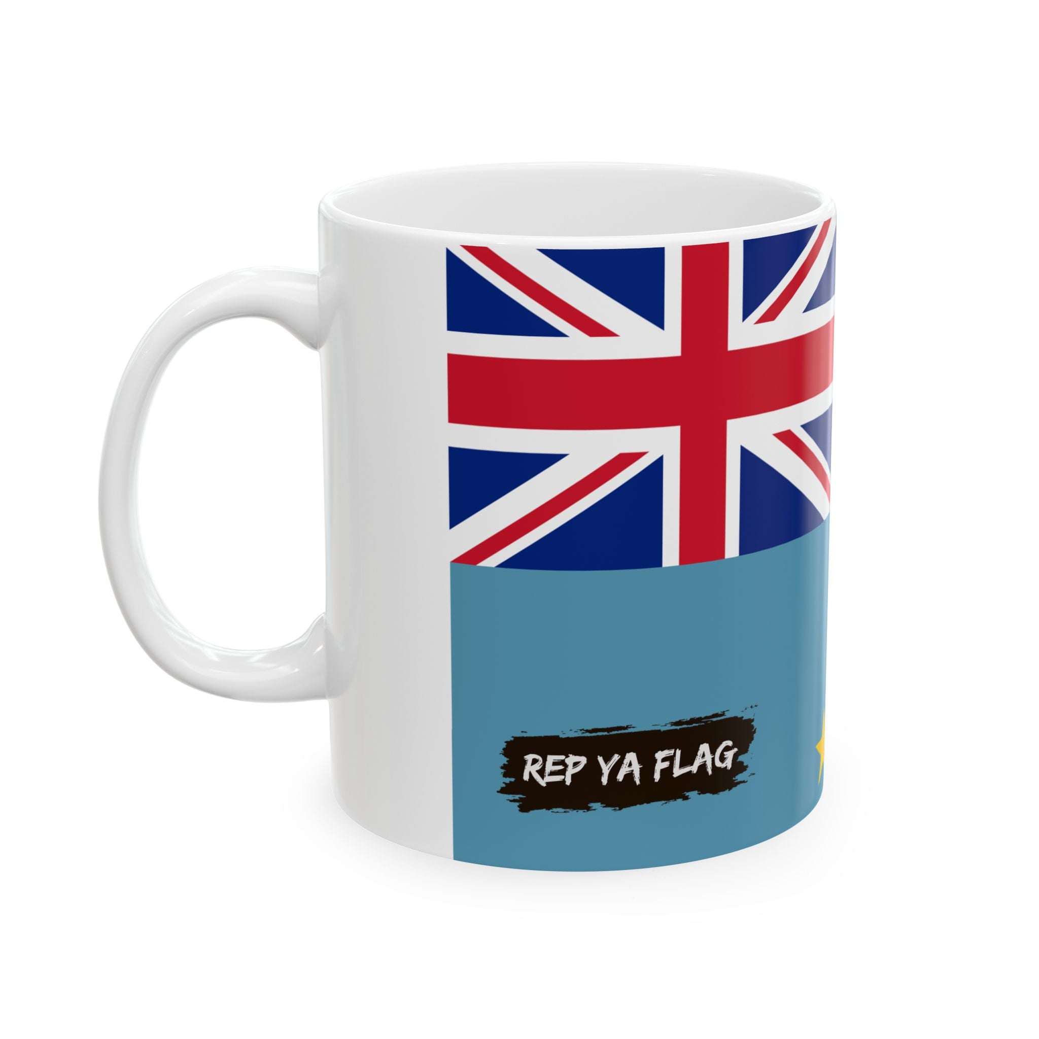 Tuvalu Flag Mug Ceramic Coffee Cup | 11oz 15oz | Rep Ya Flag