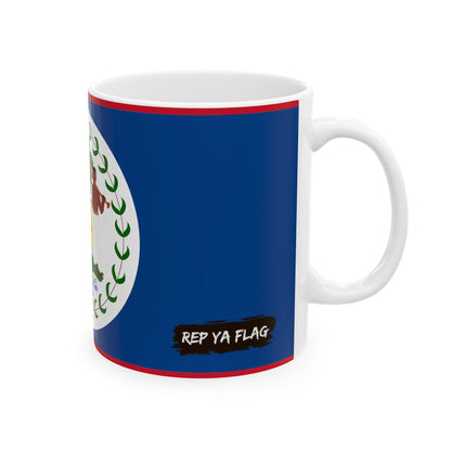 Belize Flag Coffee Mug | Belizean Pride Ceramic Tea Mug 11oz & 15oz | Rep Ya Flag