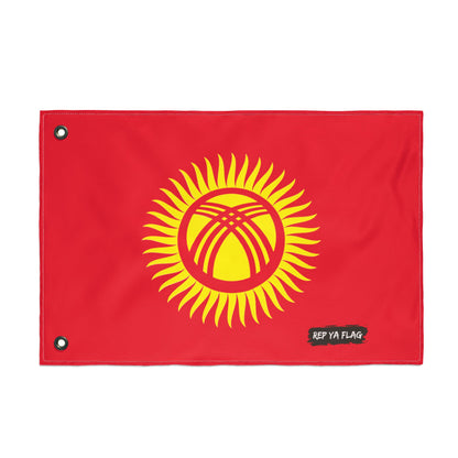 Kyrgyzstan Flag Garden Banner | Double Sided Outdoor Flag | Rep Ya Flag