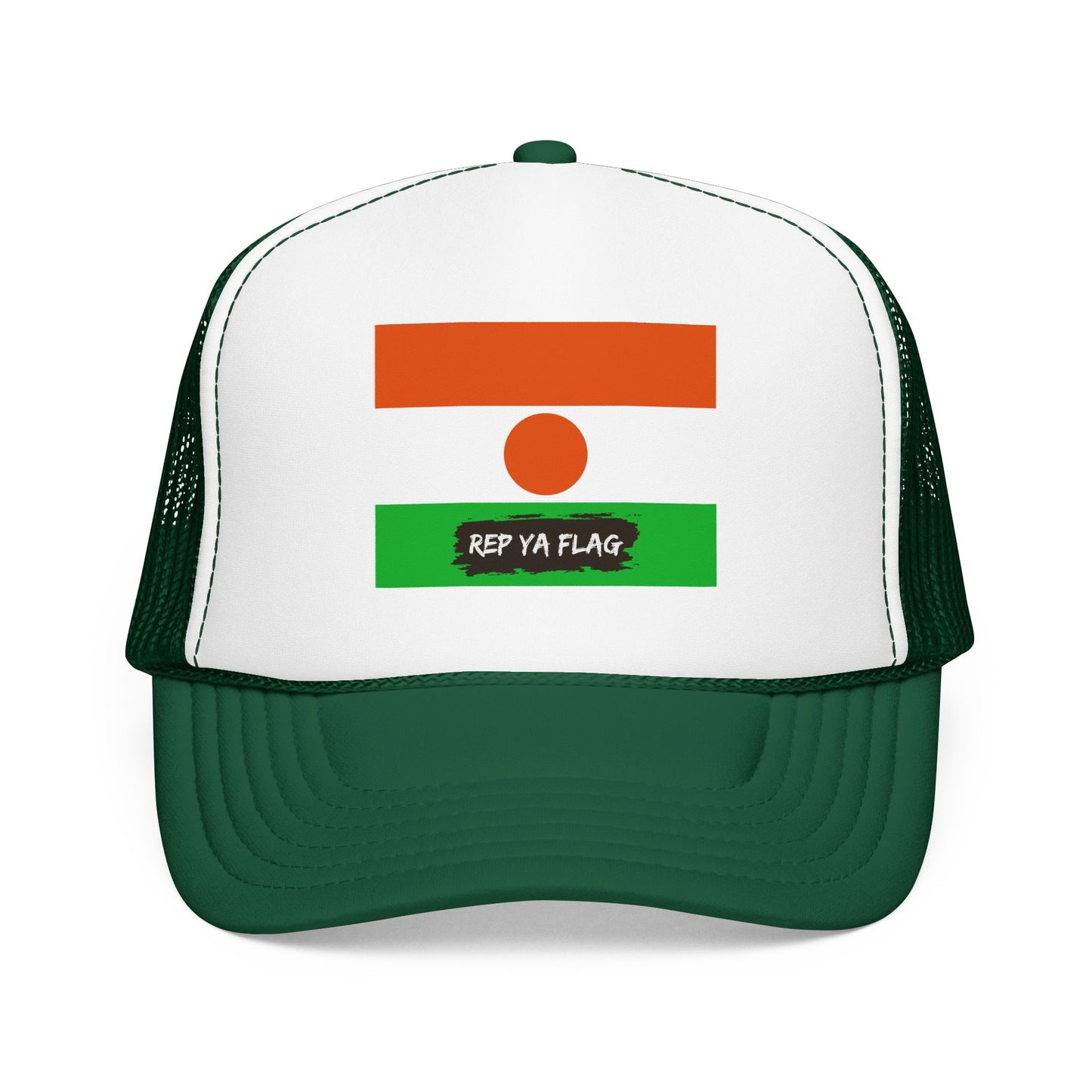 Niger Flag Foam Trucker Hat | Nigerien Pride Snapback Cap | Rep Ya Flag