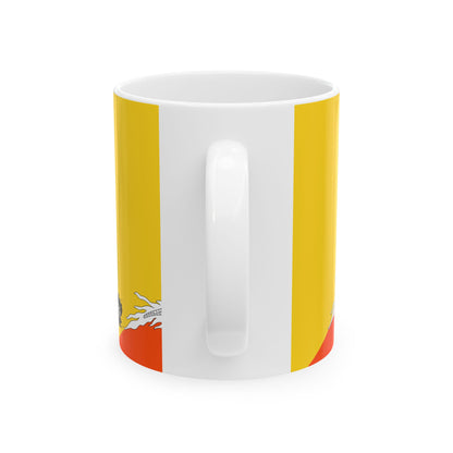 Bhutan Flag Coffee Mug | Bhutanese Pride Ceramic Tea Mug 11oz & 15oz | Rep Ya Flag