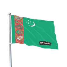 Turkmenistan Flag Garden Banner | Double-Sided Outdoor Flag | Rep Ya Flag