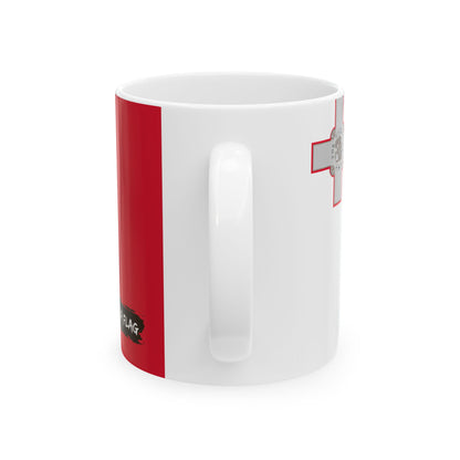 Malta Flag Coffee Tea Mug 11oz 15oz | Rep Ya Flag Ceramic Mug