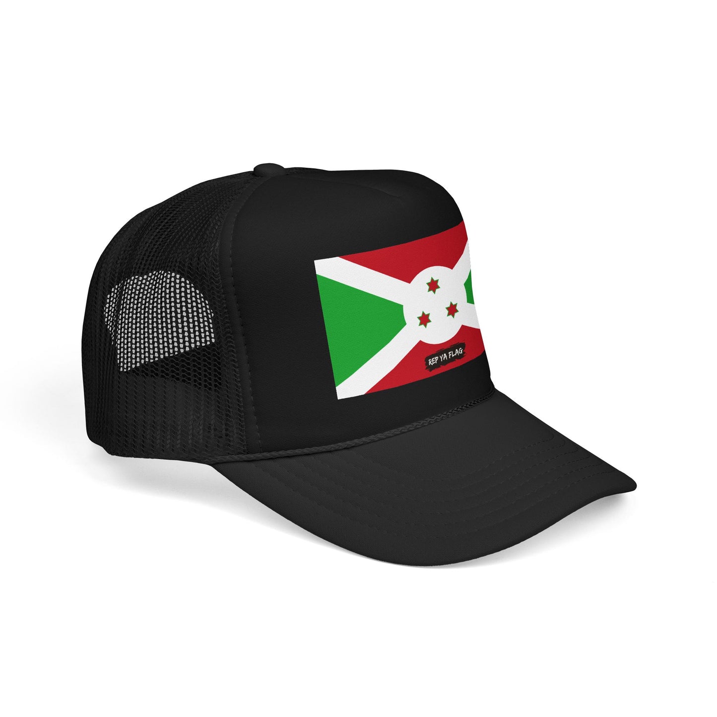Burundi Flag Foam Trucker Hat | Burundian Pride Snapback Cap | Rep Ya Flag