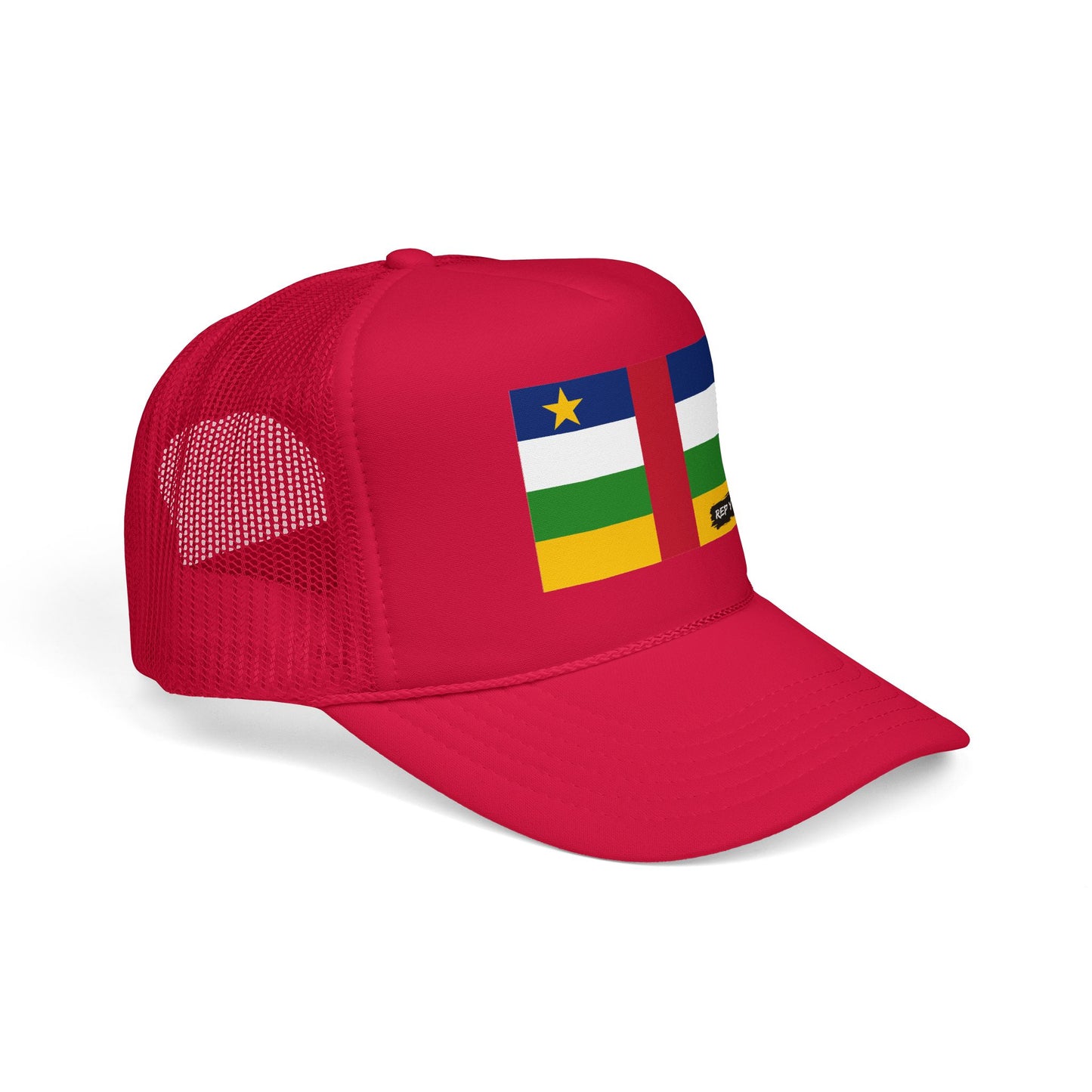 Central African Republic Flag Foam Trucker Hat | Central African Pride Snapback Cap | Rep Ya Flag