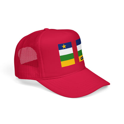 Central African Republic Flag Foam Trucker Hat | Central African Pride Snapback Cap | Rep Ya Flag
