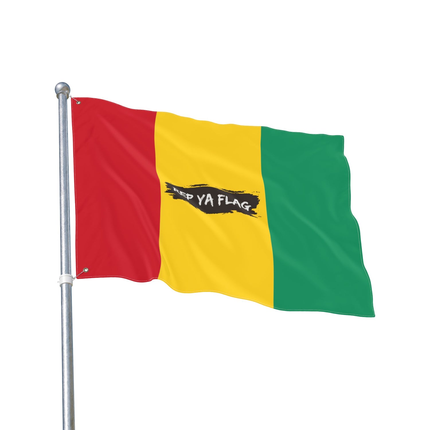 Guinea Flag Garden Banner | Double Sided Outdoor Flag | Rep Ya Flag