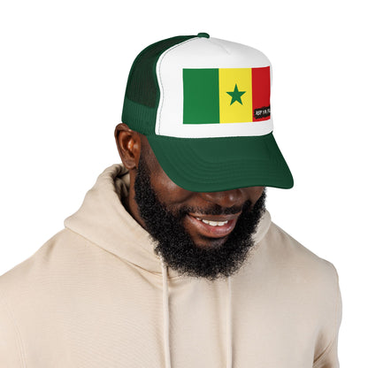 Senegal Flag Foam Trucker Hat | São Toméan Pride Snapback Cap | Rep Ya Flag