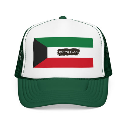 Kuwait Flag Foam Trucker Hat | Kuwaiti Pride Snapback Cap | Rep Ya Flag