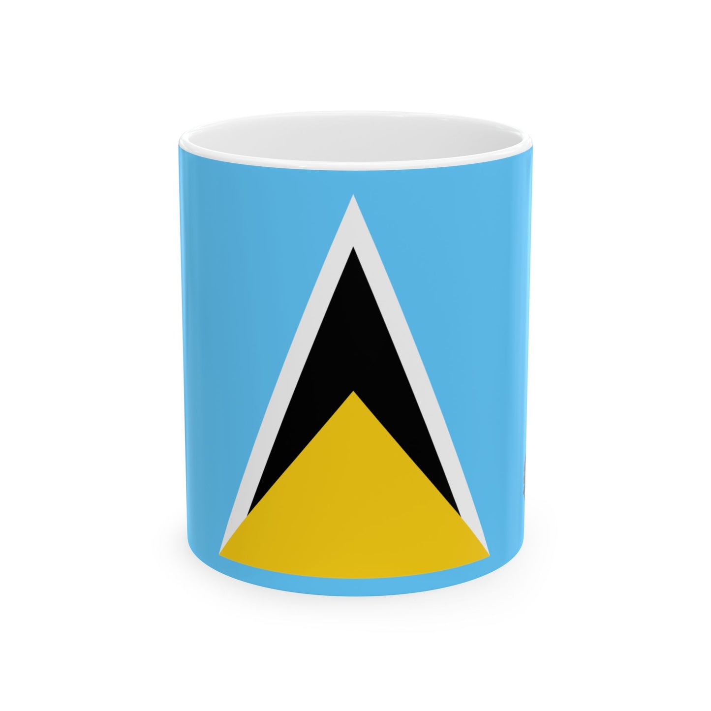 Saint Lucia Flag Coffee Tea Mug 11oz 15oz | Rep Ya Flag Ceramic Mug