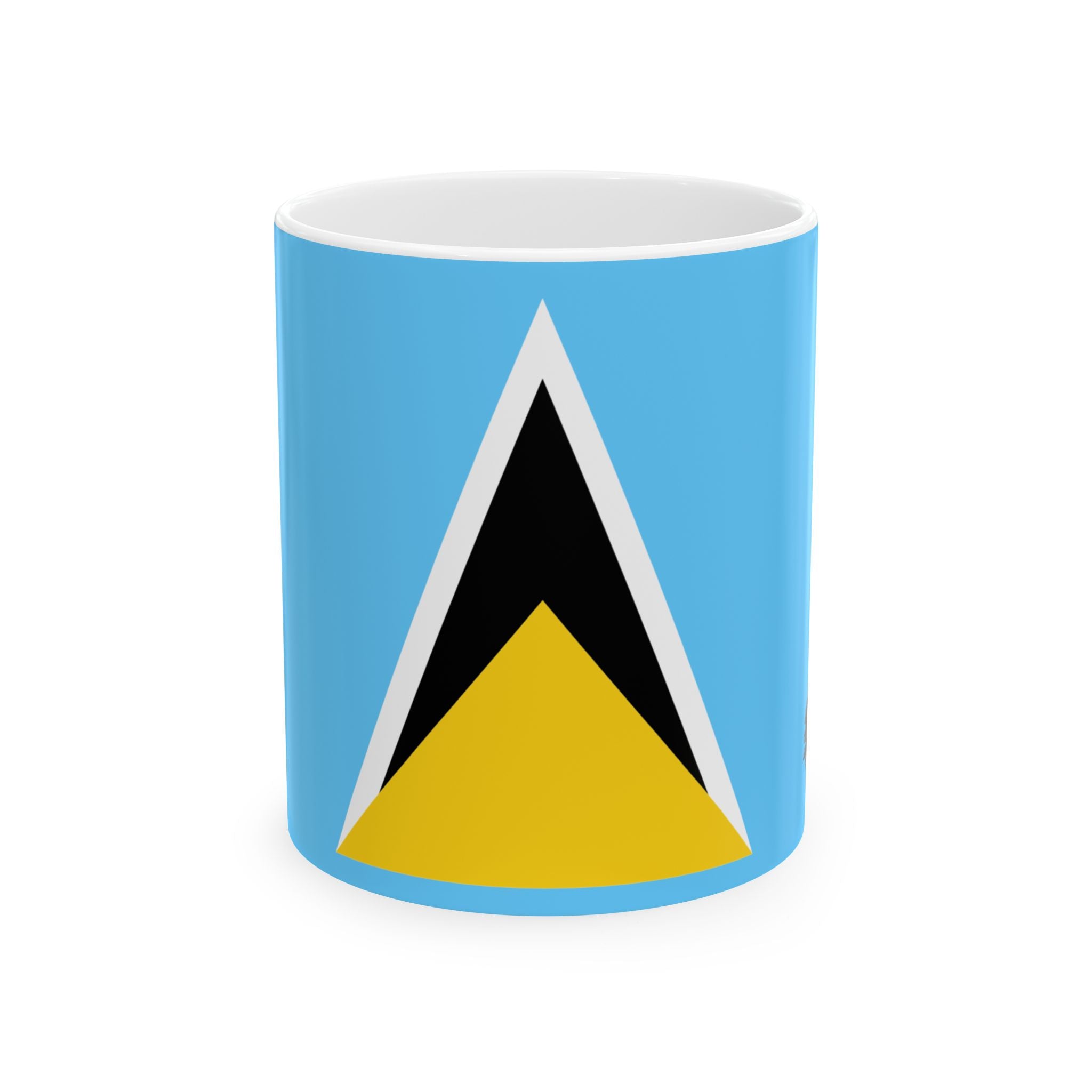 Saint Lucia Flag Coffee Tea Mug 11oz 15oz | Rep Ya Flag Ceramic Mug