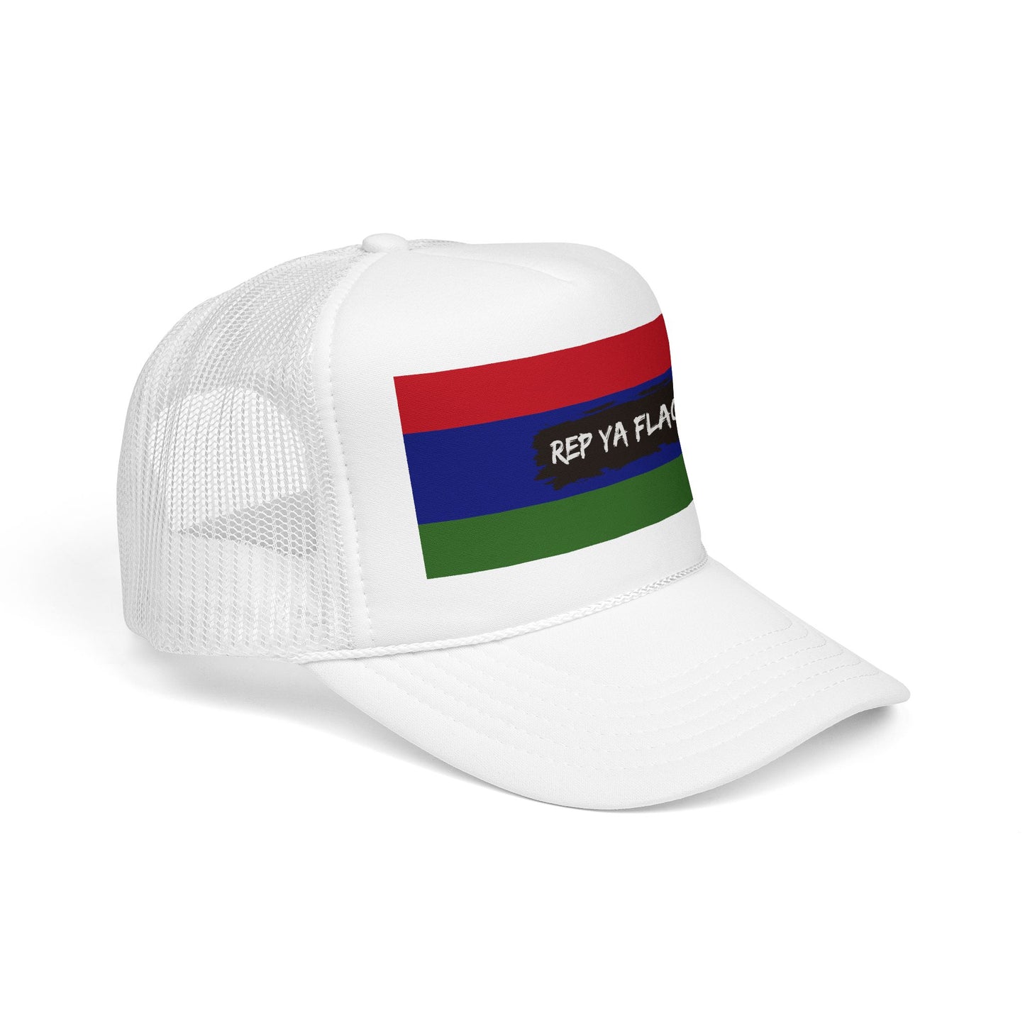 Gambia Flag Foam Trucker Hat | Gambian Pride Snapback Cap | Rep Ya Flag