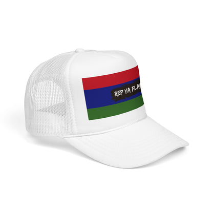 Gambia Flag Foam Trucker Hat | Gambian Pride Snapback Cap | Rep Ya Flag