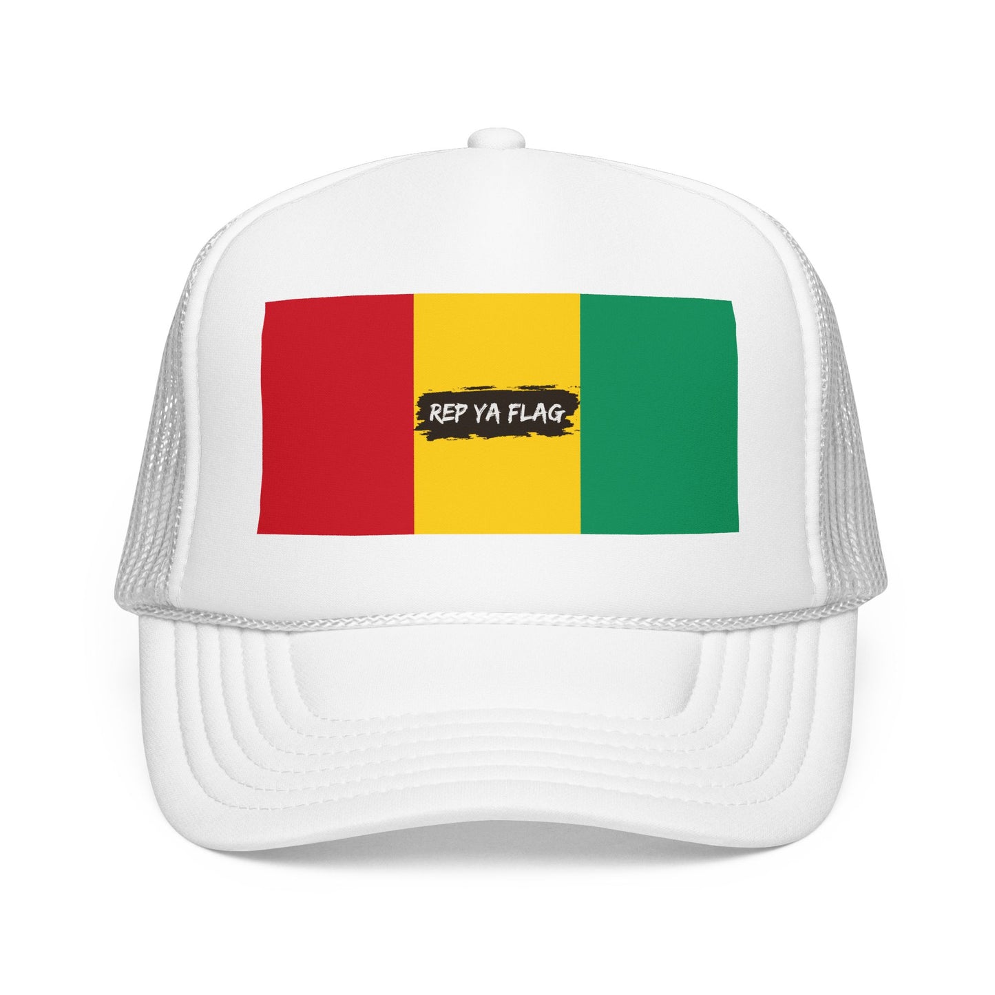 Guinea Flag Foam Trucker Hat | Guinean Pride Snapback Cap | Rep Ya Flag