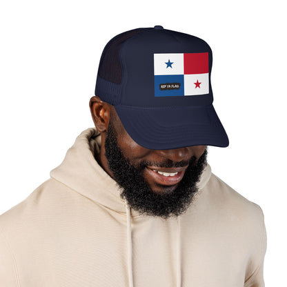 Panama Flag Foam Trucker Hat | Panamanian Pride Snapback Cap | Rep Ya Flag