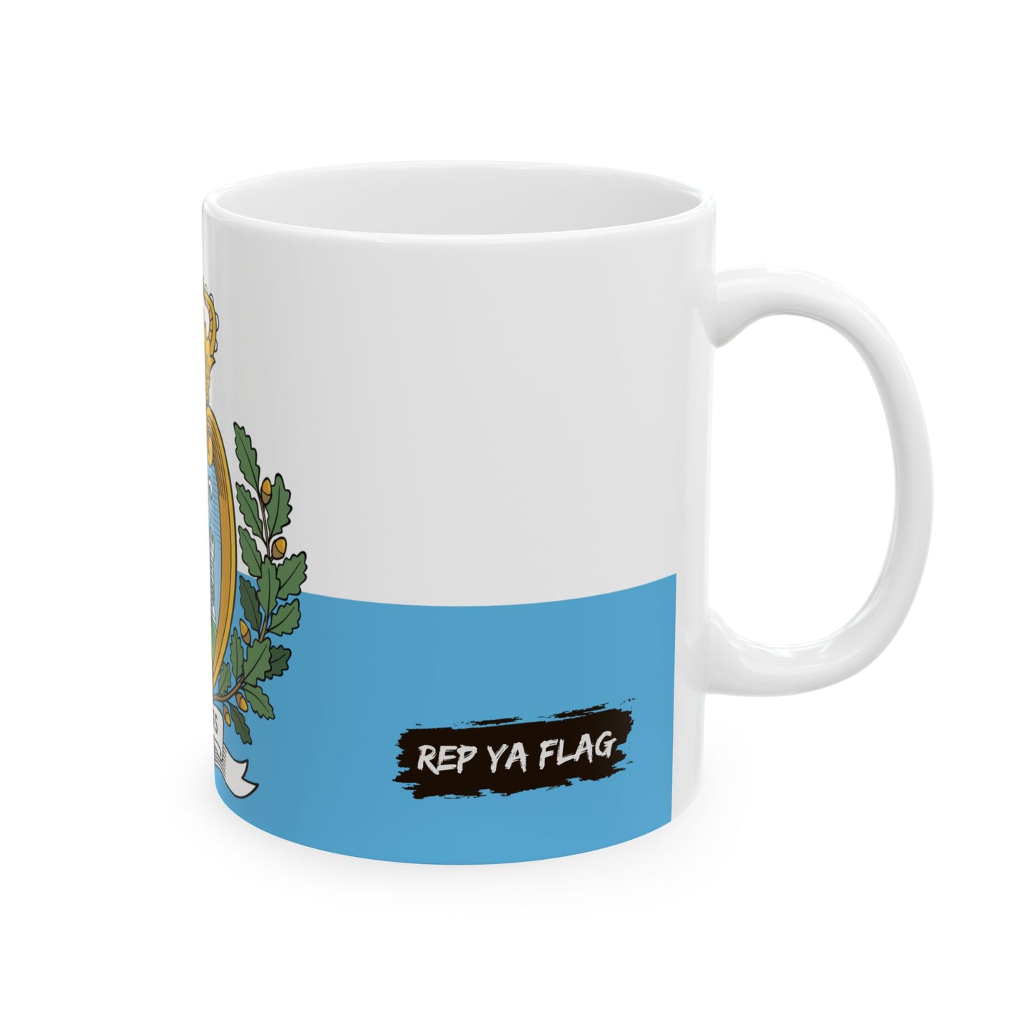 San Marino Flag Coffee Tea Mug 11oz 15oz | Rep Ya Flag Ceramic Mug