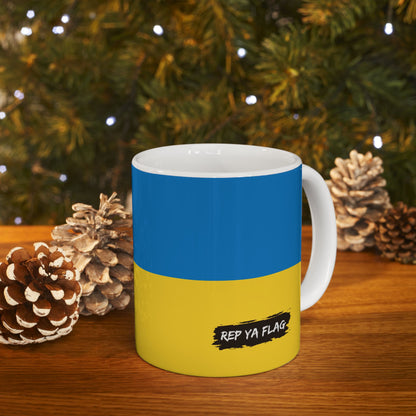 Ukraine Flag Coffee Tea Mug 11oz 15oz | Rep Ya Flag Ceramic Mug