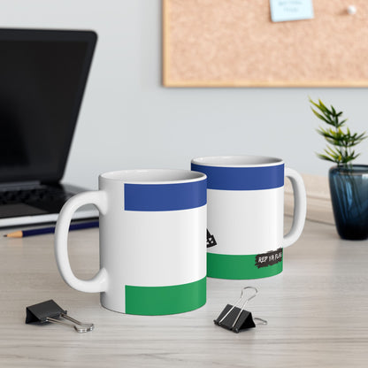Lesotho Flag Coffee Tea Mug 11oz 15oz | Rep Ya Flag Ceramic Mug