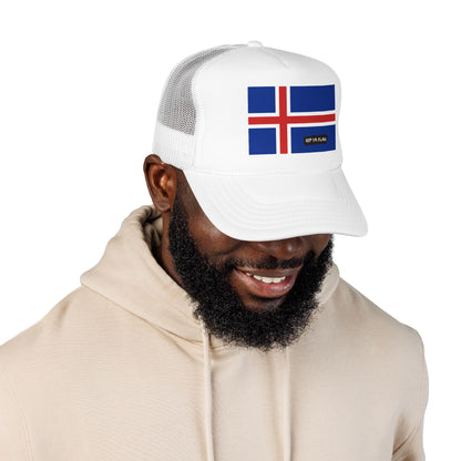 Iceland Flag Foam Trucker Hat | Iceland Pride Snapback Cap | Rep Ya Flag