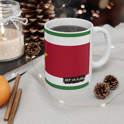 Suriname Flag Coffee Tea Mug 11oz 15oz | Rep Ya Flag Ceramic Mug