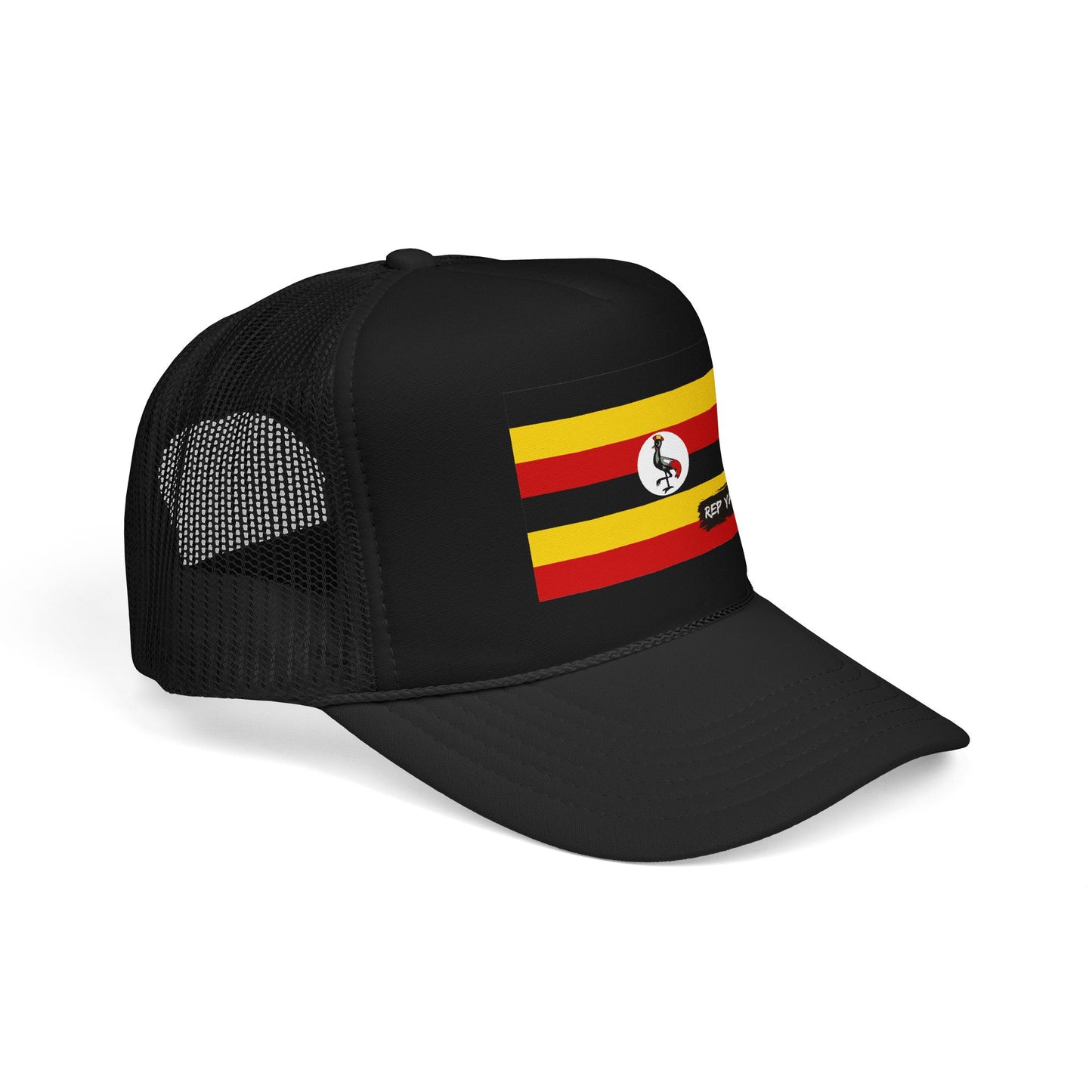 Uganda Flag Foam Trucker Hat | Rep Ya Flag design
