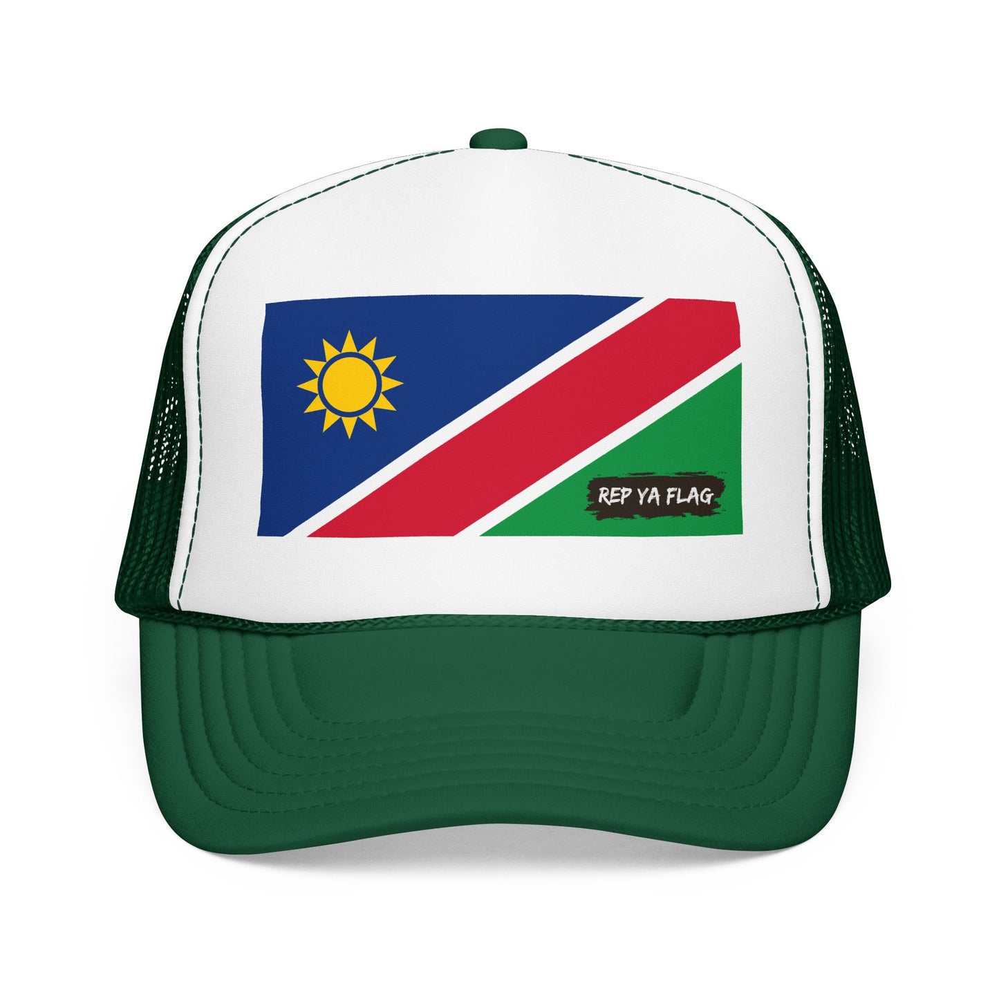 Namibia Flag Foam Trucker Hat | Namibian Pride Snapback Cap | Rep Ya Flag