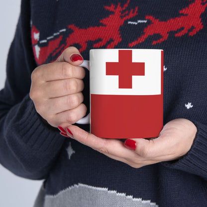 Tonga Flag Coffee Tea Mug 11oz 15oz | Rep Ya Flag Ceramic Mug