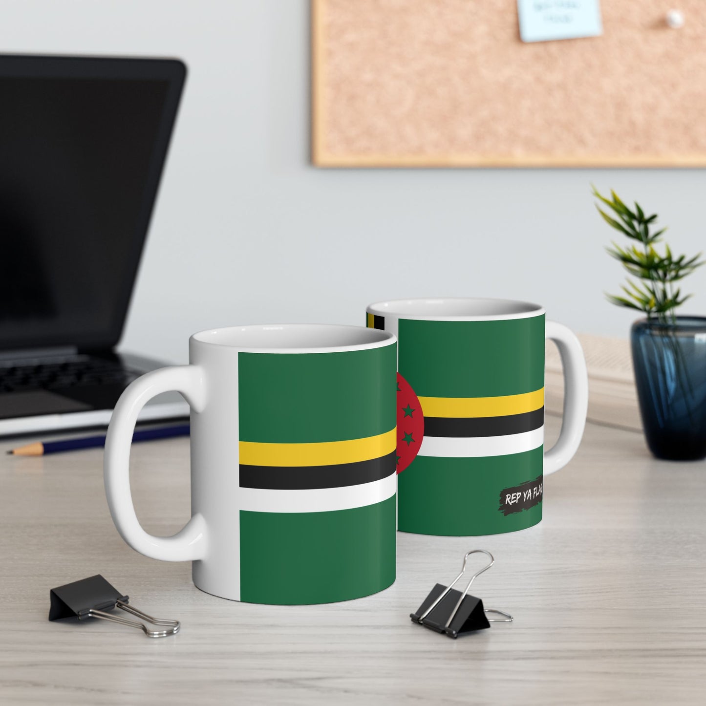 Dominica Flag Coffee Tea Mug 11oz 15oz | Rep Ya Flag Ceramic Mug