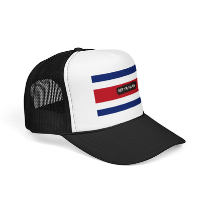 Costa Rica Flag Foam Trucker Hat | Costa Rican Pride Snapback Cap | Rep Ya Flag