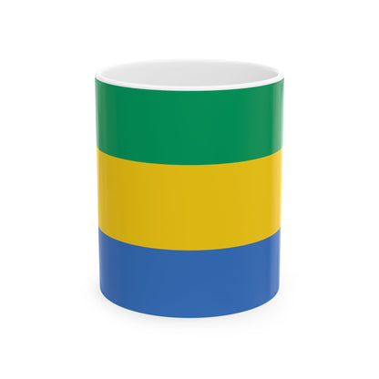 Gabon Flag Coffee Tea Mug 11oz 15oz | Rep Ya Flag Ceramic Mug