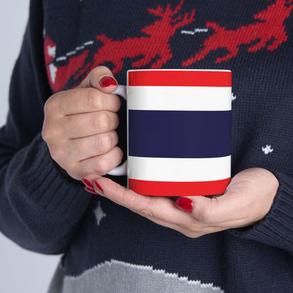 Thailand Flag Coffee Tea Mug 11oz 15oz | Rep Ya Flag Ceramic Mug