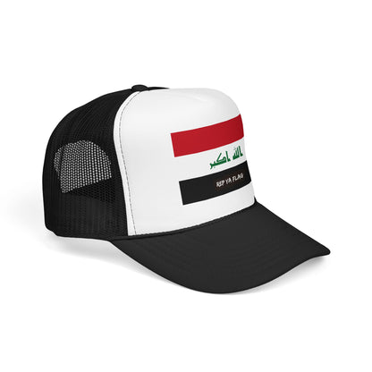Iraq Flag Foam Trucker Hat | Iraqi Pride Snapback Cap | Rep Ya Flag