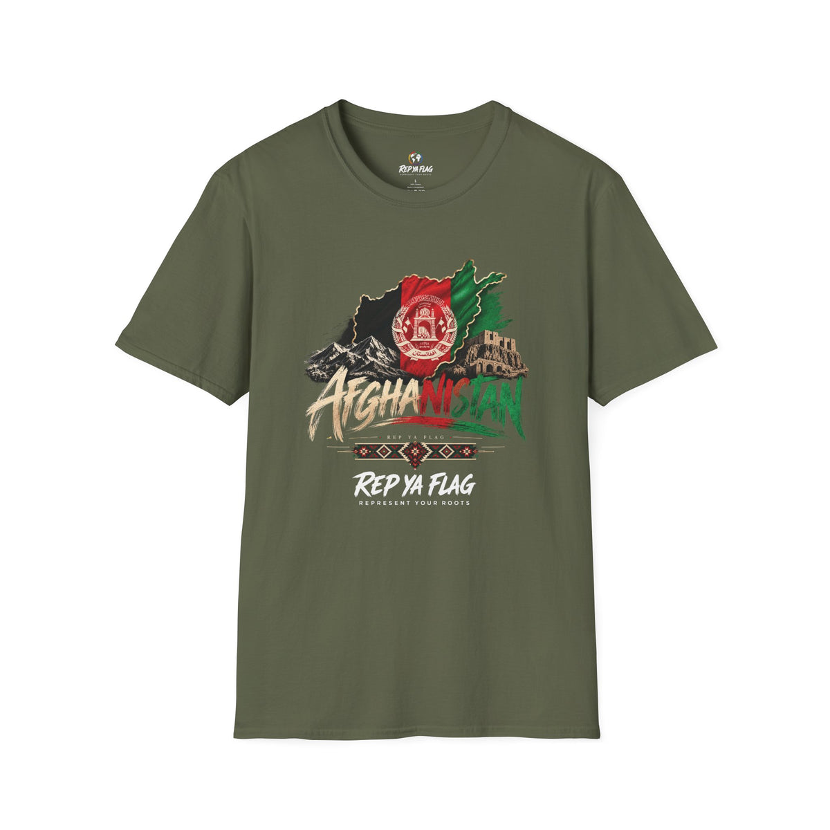 Afghanistan Map Flag T-Shirt — Vintage Afghan Emblem Tee