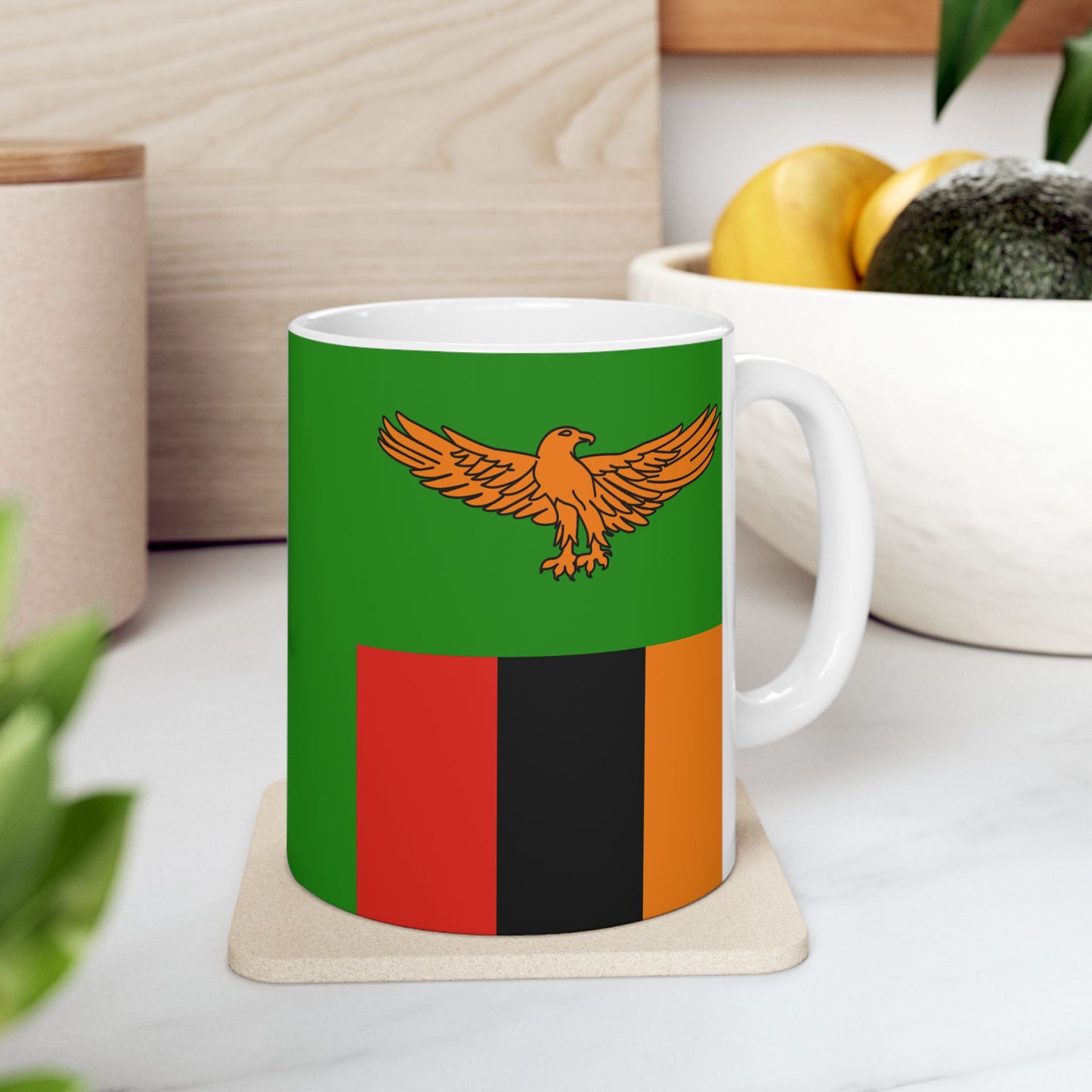 Zambia Flag | Coffee Tea Ceramic Mug Cup | 11oz 15oz | Rep Ya Flag
