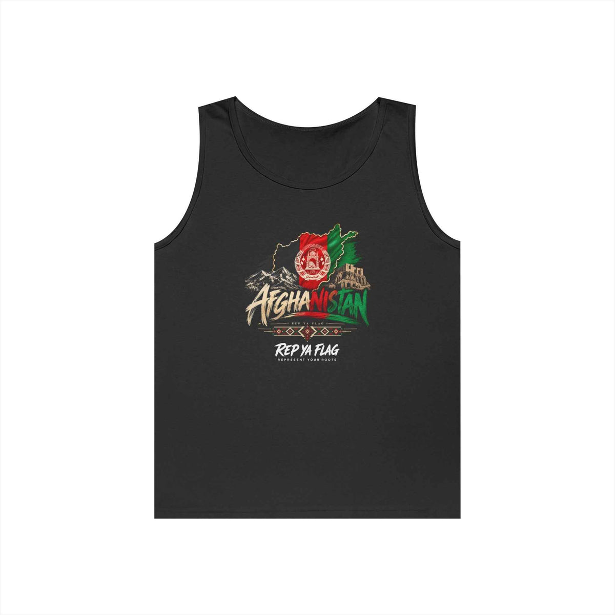 Afghanistan Flag Graphic Tank Top — 'Rep My Flag' Patriotic Design