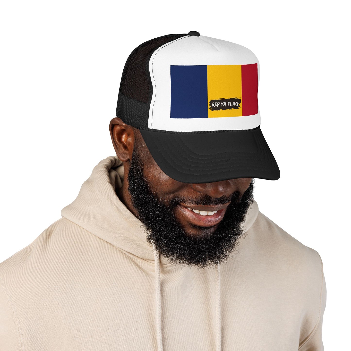 Chad Flag Foam Trucker Hat | Chadian Pride Snapback Cap | Rep Ya Flag