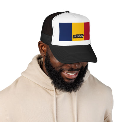Chad Flag Foam Trucker Hat | Chadian Pride Snapback Cap | Rep Ya Flag