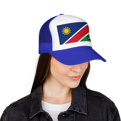 Namibia Flag Foam Trucker Hat | Namibian Pride Snapback Cap | Rep Ya Flag