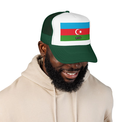 Azerbaijan Flag Foam Trucker Hat | Azerbaijani Pride Snapback Cap | Rep Ya Flag
