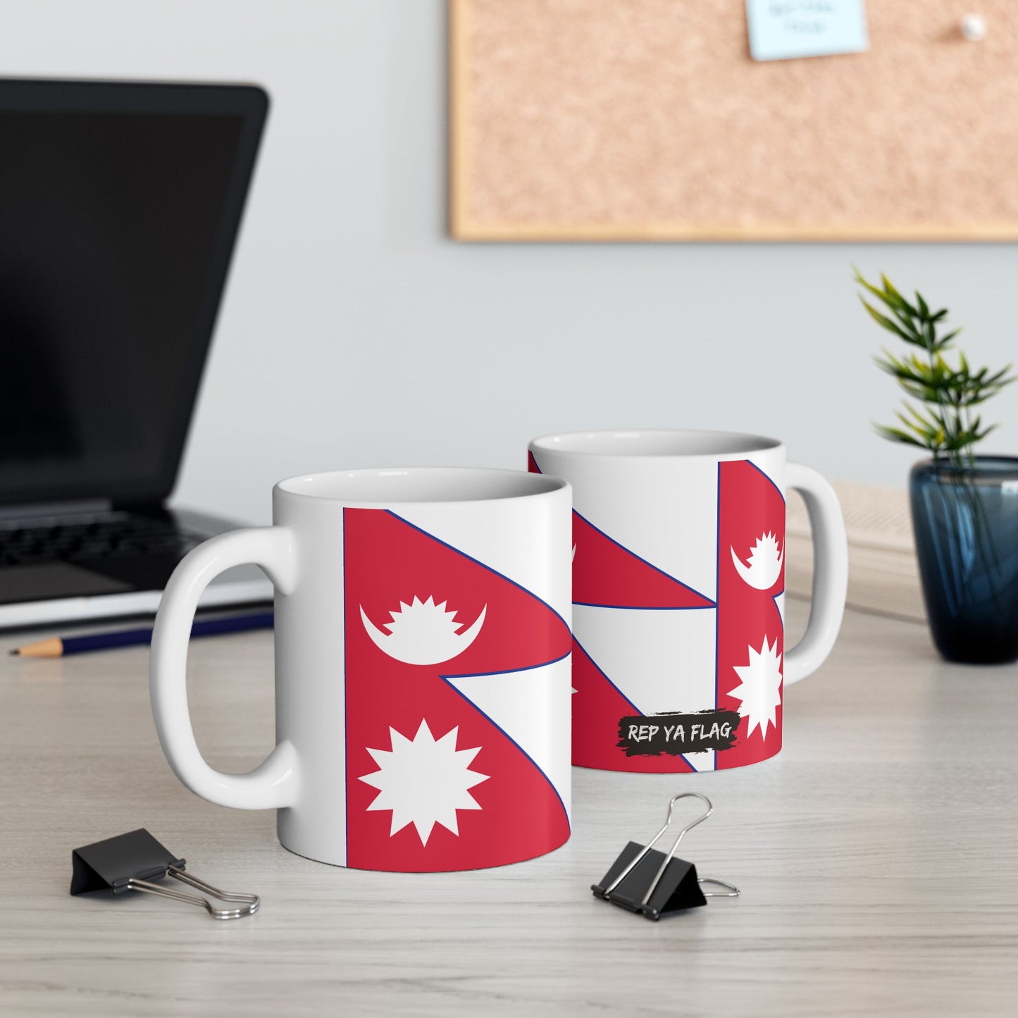 Nepal Flag Coffee Tea Mug 11oz 15oz | Rep Ya Flag Ceramic Mug