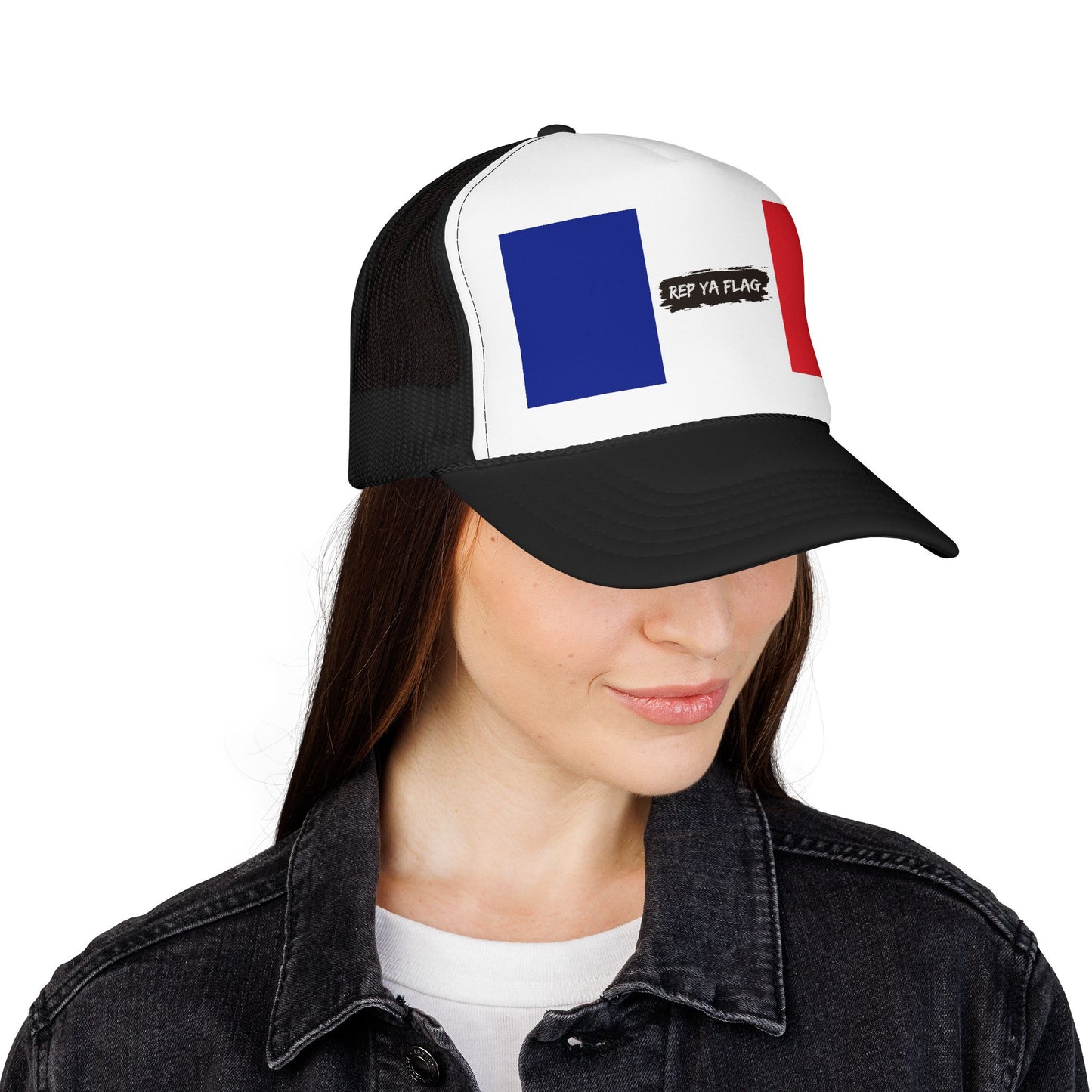 France Flag Foam Trucker Hat | French Pride Snapback Cap | Rep Ya Flag