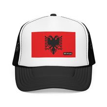Albania Flag Foam Trucker Hat | Albanian Pride Snapback Cap | Rep Ya Flag