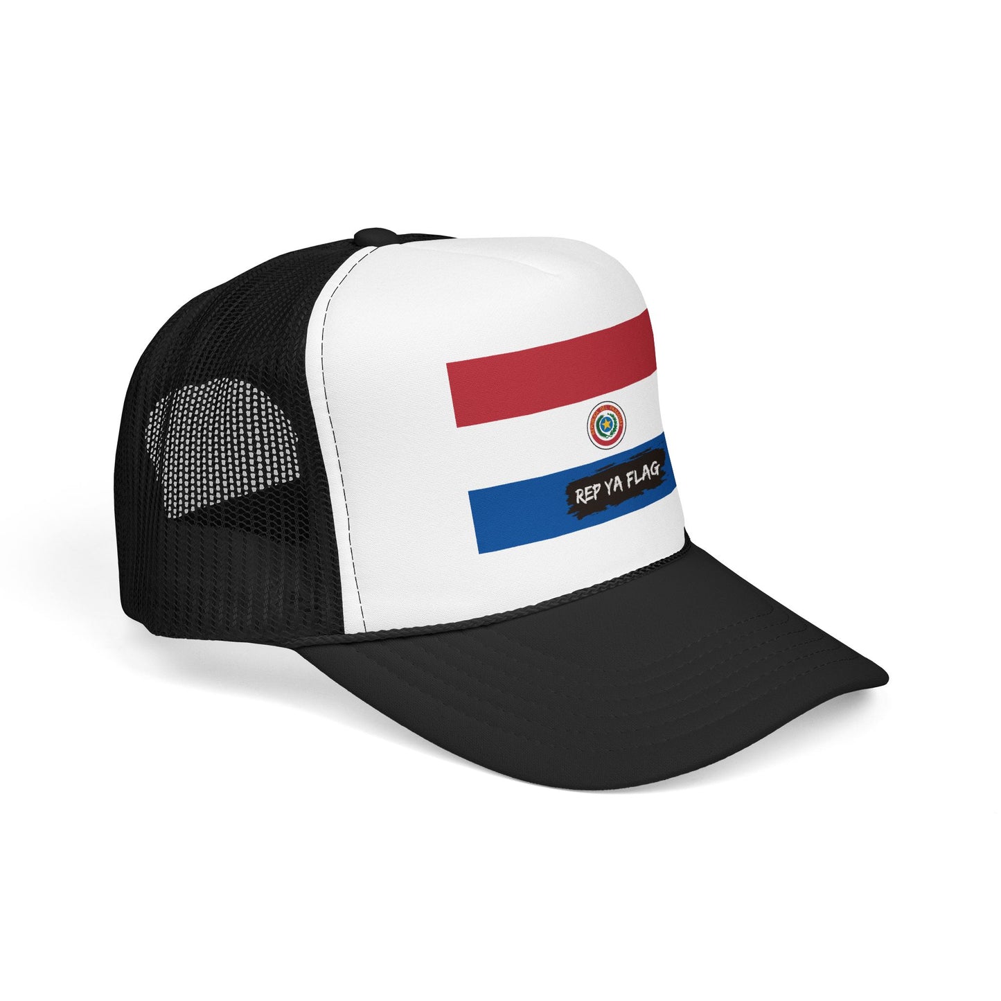 Paraguay Flag Foam Trucker Hat | Paraguayan Pride Snapback Cap | Rep Ya Flag