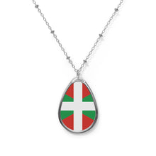 Basque Ikurriña Flag Oval Necklace | Basque Heritage Pendant | Rep Ya Flag