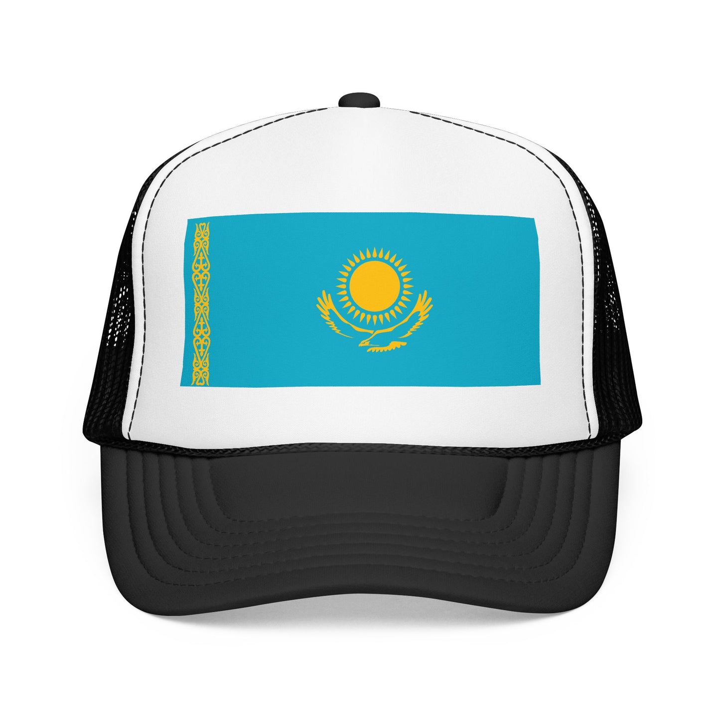 Kazakhstan Flag Foam Trucker Hat | Kazakh Pride Snapback Cap | Rep Ya Flag