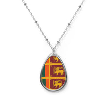 Sri Lanka Flag Oval Necklace